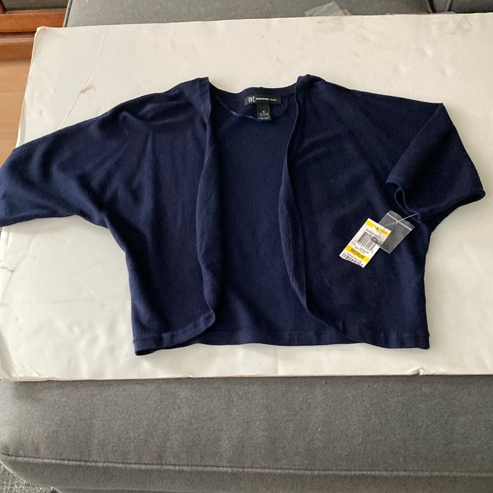 Inc navy blue shrug sweater. New with tags